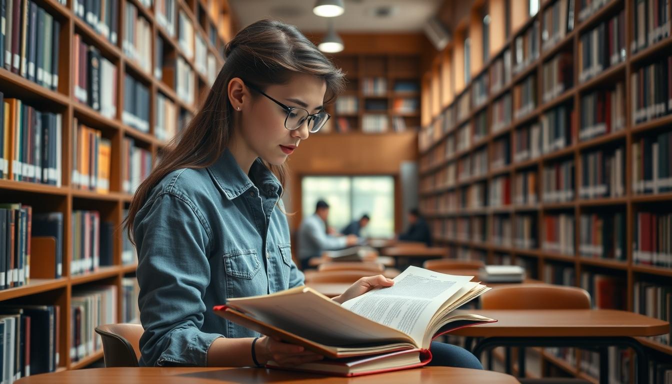 Student preparing for exams with study materials
